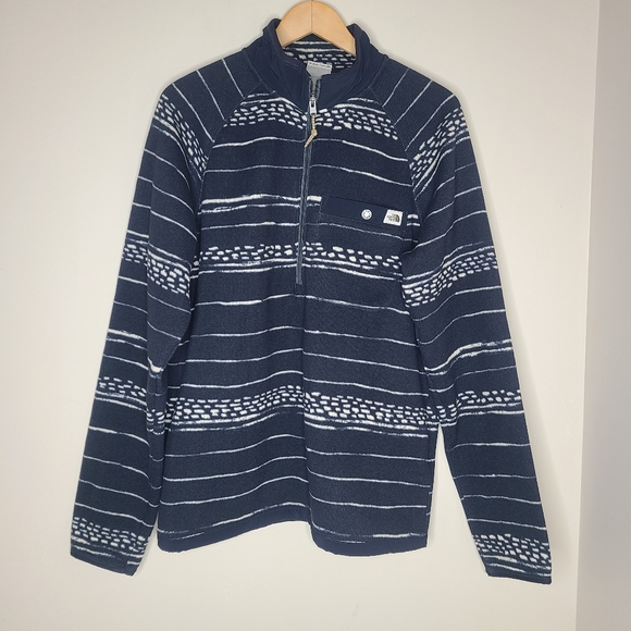 The North Face Gordon Lyons 1/4 Zip Printed Fleece‎ Sweater Size M - Picture 1 of 6